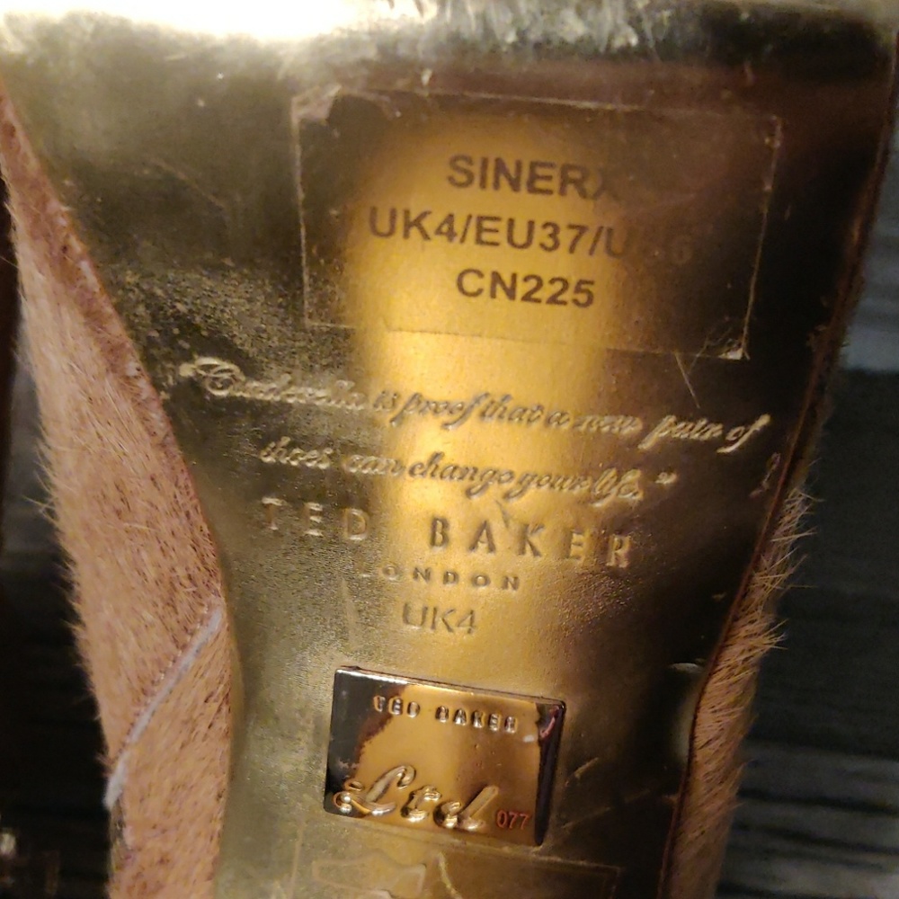 Ted Baker SinerX Platform Tan Ankle Boots - Picture 8 of 8
